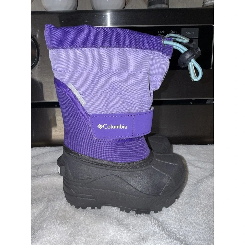 Columbia Powderbug Plus II Snow Boot Little Kids / Youth Size 6 Purple Girls